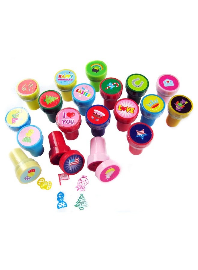 TINYMILLS Tiny Mills 60 Pcs Holidays and Occasions Assorted Stampers for Kids 60 Different Stamper Designs Scrapbooking Craft Stampers Teacher Stampers - Image 2