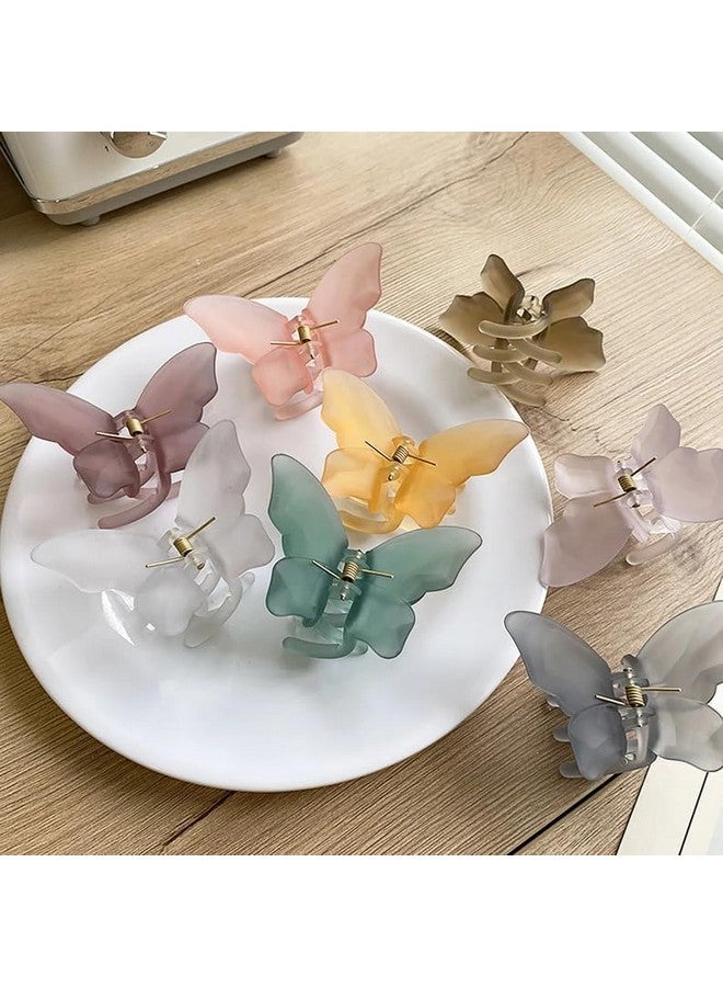 LIVECOOL Hair Claw Matte Woman Girls Hairstyle Clips Barrettes hair Clutcher hair Claw clips tight grip no slip hair clutcher women and Girl hair accessories (2Pcs +1Free, Butterfly Claw) - Image 4