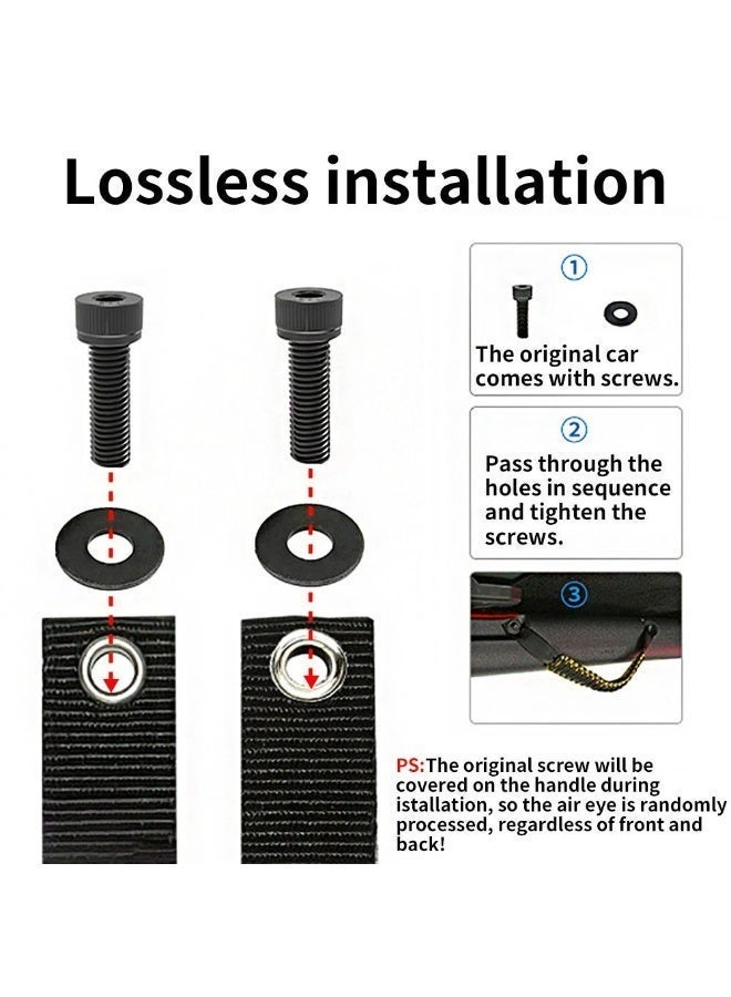 Woven Paracord Grab Handle for Ford Bronco & Jeep Wrangler JL/JT - Lightweight Interior Assist (2pcs) - Image 2