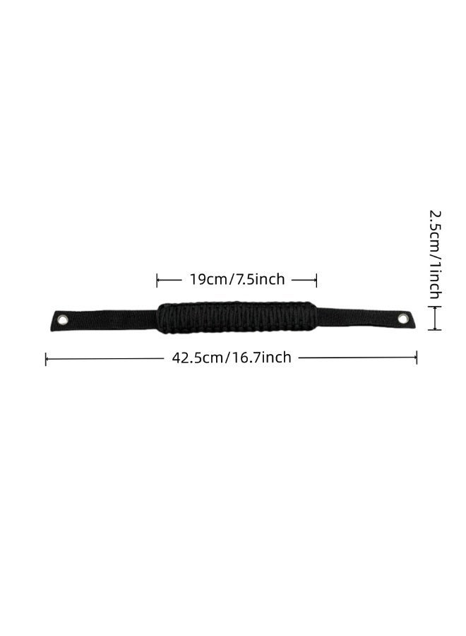 Woven Paracord Grab Handle for Ford Bronco & Jeep Wrangler JL/JT - Lightweight Interior Assist (2pcs) - Image 3