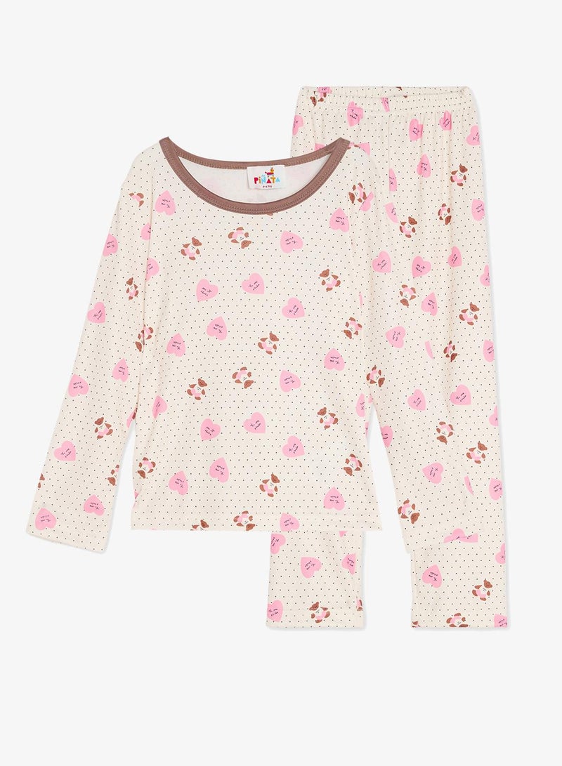 Pinata Cute Bear Printed Long Sleeve Pyjamas - Image 2