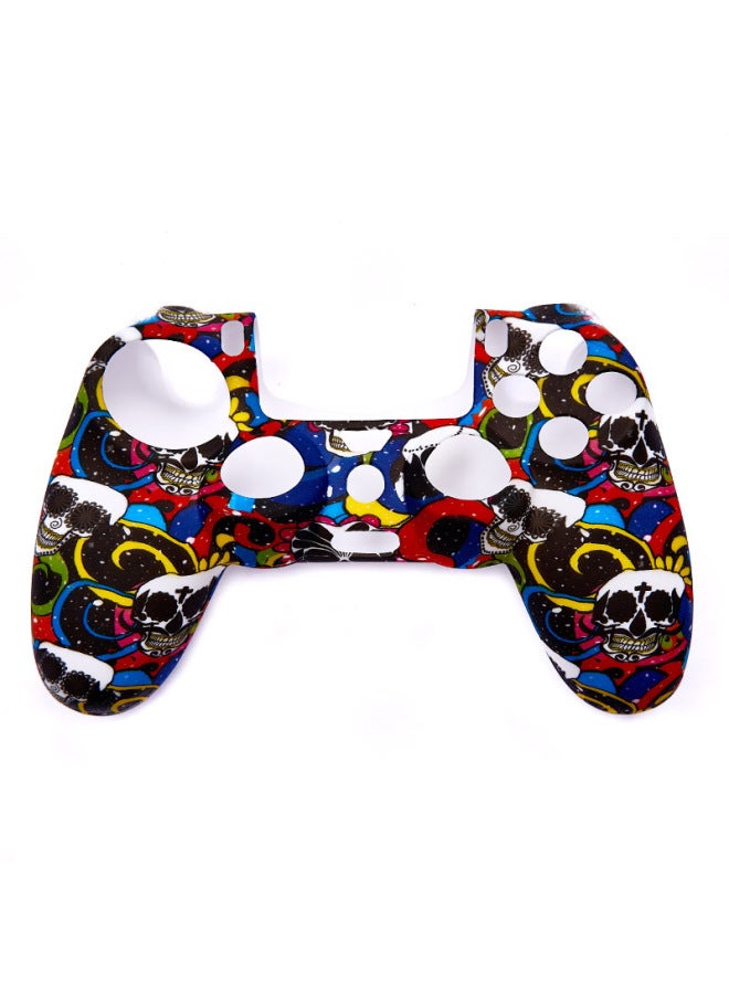 Spot Shenzhen Price PS4 Game Console Handle Non-slip Silicone Cover Skull Watermark Suit Protection Cover-Product Color:Blue  - Image 3