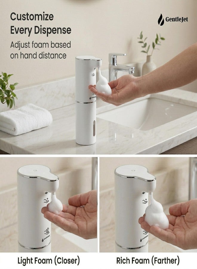 GentleJet JetFoam Automatic Foam Soap Dispenser - Touchless Sensor, USB-C Rechargeable, Adjustable Output, IPX5 Waterproof, 300 ml, Bathroom & Kitchen Countertop - Image 5