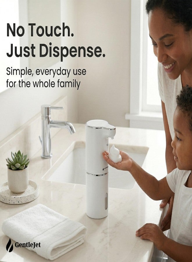 GentleJet JetFoam Automatic Foam Soap Dispenser - Touchless Sensor, USB-C Rechargeable, Adjustable Output, IPX5 Waterproof, 300 ml, Bathroom & Kitchen Countertop - Image 2
