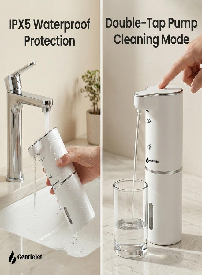 GentleJet JetFoam Automatic Foam Soap Dispenser - Touchless Sensor, USB-C Rechargeable, Adjustable Output, IPX5 Waterproof, 300 ml, Bathroom & Kitchen Countertop - Image 4