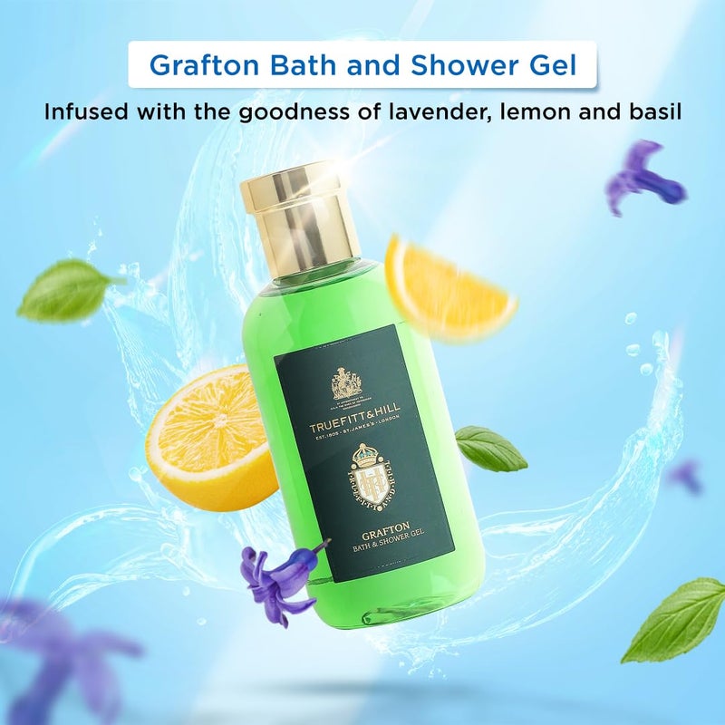 Truefitt & Hill Truefitt  Hill Grafton Bath and Shower Gel For Men 100 mlBody Wash For MenSulphate FreeParaben FreeCitric  Musky Fragrance Deep CleansingLimonene  Pathenol Moisturising  Nourishing - Image 2