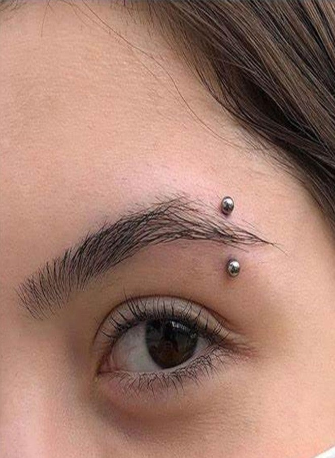Ocptiy 16G Gold Rook Eyebrow Piercing jewelry Daith Earring Stainles Surgical Steel Curved Barbell Vertical Labret Lip Snake Frog Eye Tongue Belly Button Ring Piercing Jewelry Men Women 6mm 8mm 10mm - Image 4