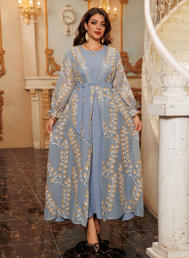 Take Two Embroidered Abaya and Dress Modest Set - Image 1