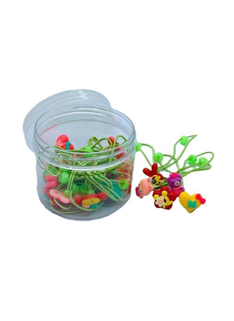 Set Elastic Colorful Hair Bands For Children  Multi Use   - multicolor