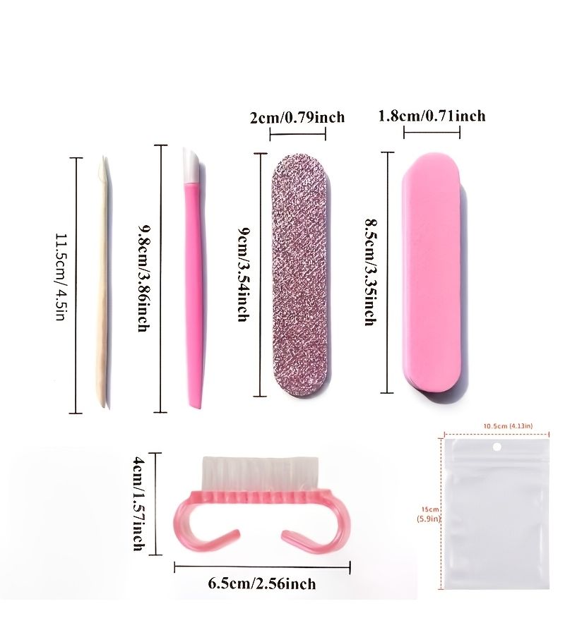 30pcs Manicure Nail File And Orange Stick Kit With Accessories - Image 5
