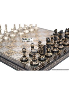 Skywalk Skywalk 10 X 10 Collectible Premium Metal Brass Made Chess Board Game Set With 100% Brass Pieces,Chess Set With Box Packing- Multi Color, Little Kid  - Image 1