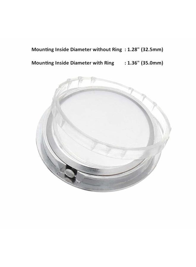 ShoppeWatch Mini Clock Insert Quartz Movement Round 1 7/16" (35mm) Miniature Clock Fit Up White Face Silver Tone Bezel Roman Numerals CK097SL - Image 3
