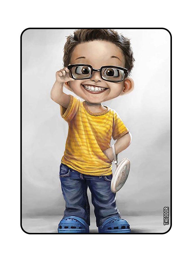 Theodor Protective Flip Case Cover For SAMSUNG GALAXY TAB A 8.0 Cute boy with specks - Image 1