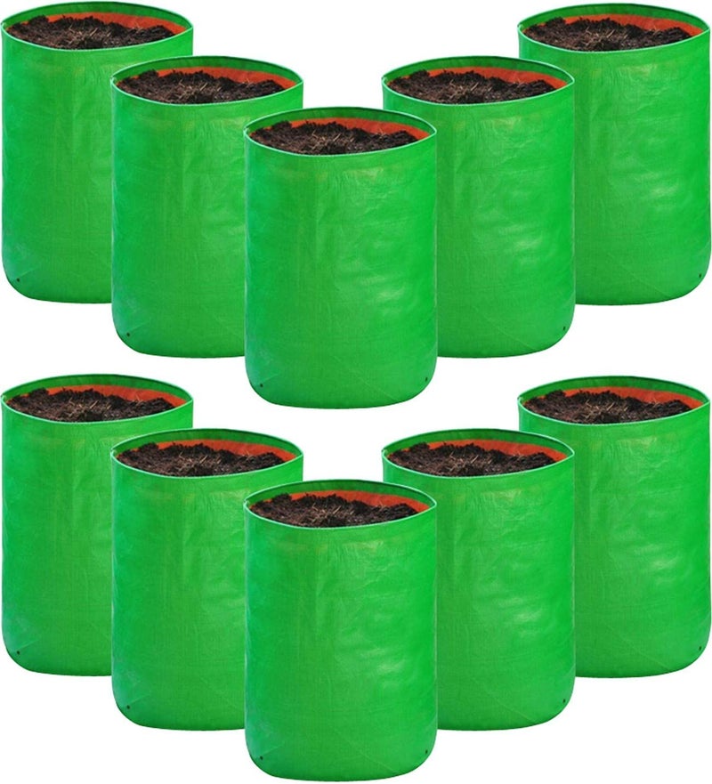PlantaZee Grow Bags 15x15 inch, Terrace Gardening Vegetable Planting Pots, Plant Bags for Home Garden, (Pack of 5) - Image 1