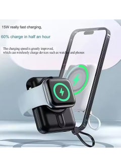 X-level 10000 mAh Power Bank,Portable Charger With Built-InCable,PD 20W Output With TYPE-C,1 USB-A, Fast Charging Battery Pack For iPhone 16/15/14 Series, Galaxy, iPad, AirPods, And More Black  - Image 5