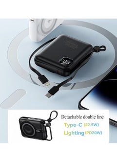 X-level 10000 mAh Power Bank,Portable Charger With Built-InCable,PD 20W Output With TYPE-C,1 USB-A, Fast Charging Battery Pack For iPhone 16/15/14 Series, Galaxy, iPad, AirPods, And More Black  - Image 4