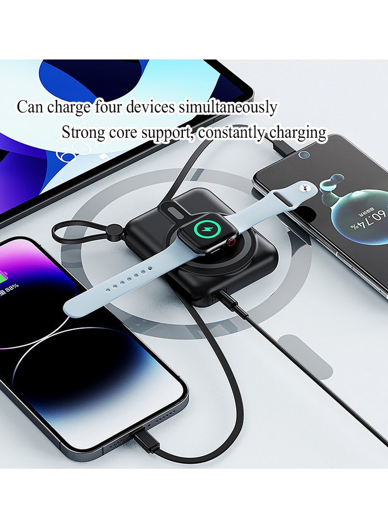 X-level 10000 mAh Power Bank,Portable Charger With Built-InCable,PD 20W Output With TYPE-C,1 USB-A, Fast Charging Battery Pack For iPhone 16/15/14 Series, Galaxy, iPad, AirPods, And More Black  - Image 2