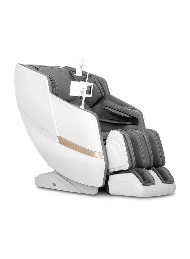 DANUBE HOME Leston Massage Chair 4D Mechanism With Bluetooth And Voice Control | Relaxing Modern Design Living Room Furniture L160xW75xH114.5cm - White/Grey - Image 3