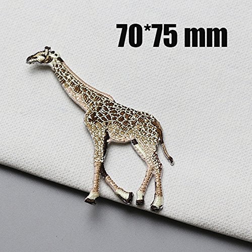 ZOOPOLR 2 Pcs Embroidered Elephant & Giraffe Iron On Patches for Backpacks, Hats, DIY Sew on Applique Patch, Vintage Embroidered Patches for Repair Clothes, Jackets, Jeans - Image 5