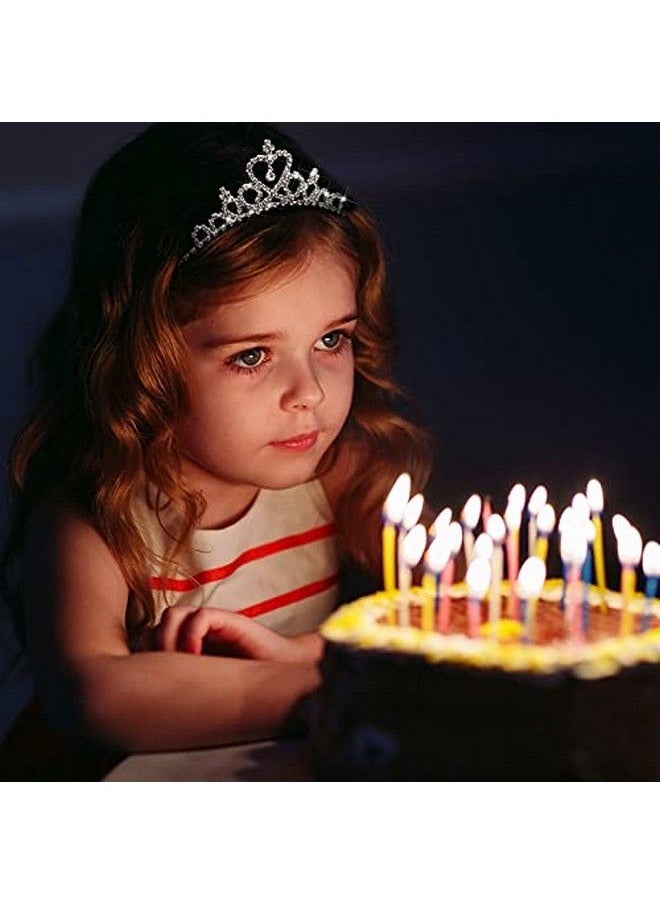 Chuangdi 2 Pieces Girls Crystal Tiara Princess Crystal Headband Heart Rhinestone Tiara Crown For Kids Wedding Birthday Party (Classic Style)  - Image 4