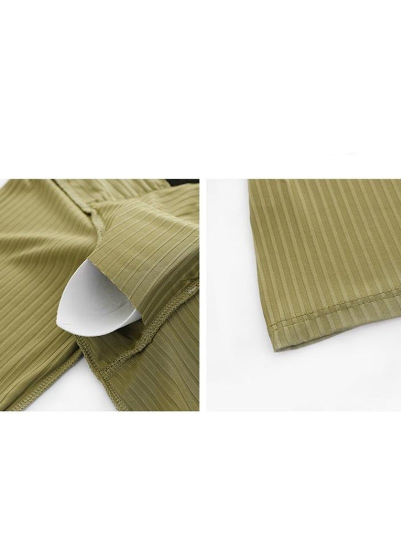 Pregnant women's lace short-sleeved ice silk pajamas with pads - Image 2