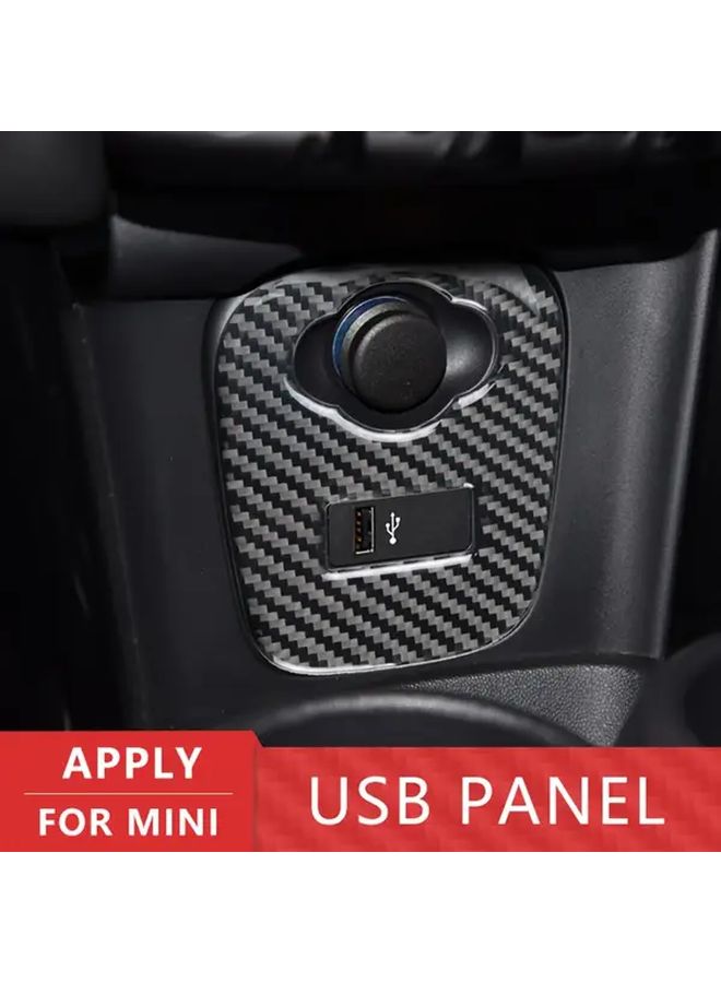 Carbon Fiber USB Lighter Decoration Sticker For Mini Cooper Interior - Image 3