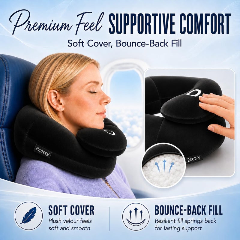 BCOZZY Neck Brace Pillow, The New Patented Neck Pain Relief and Support Cervical Collar, for Long Hours of Comfortable Sleeping and Resting for Women and Men. Soft, Washable, Gray - Image 5