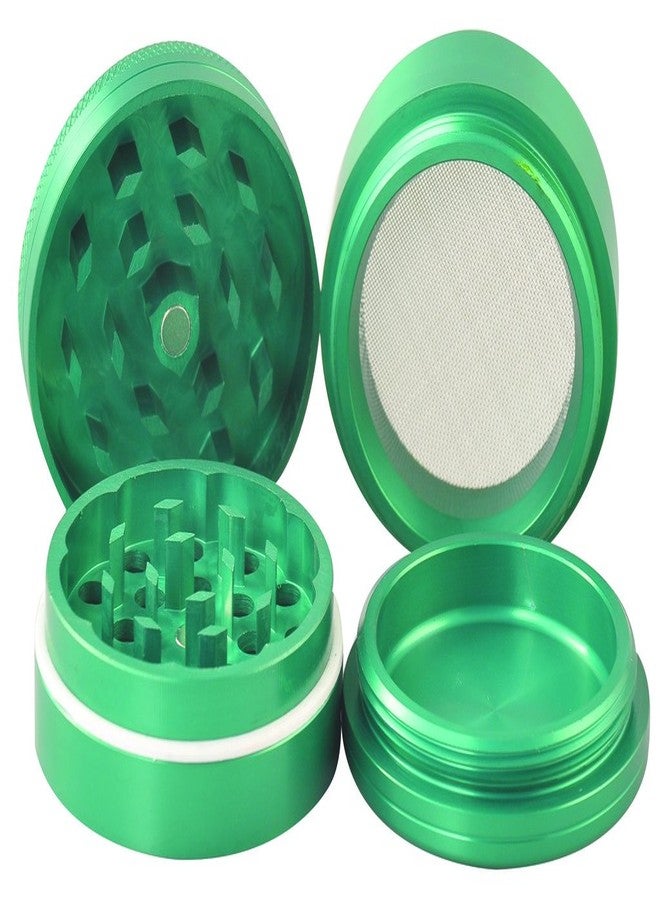 True CNC Highgrade Aluminium Herb Grinder(4 Part, 57mm, Green)