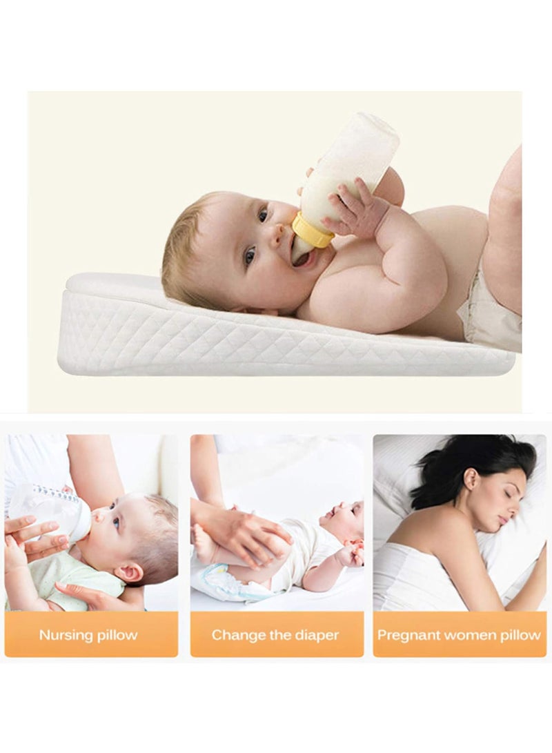 Crib Wedge for Reflux Baby Sleep Memory Foam Sleeping Wedge Nursery Pillow Infant Sleep Positioner Baby Crib Inclines Mattress 10-Degree Incline  - Image 2