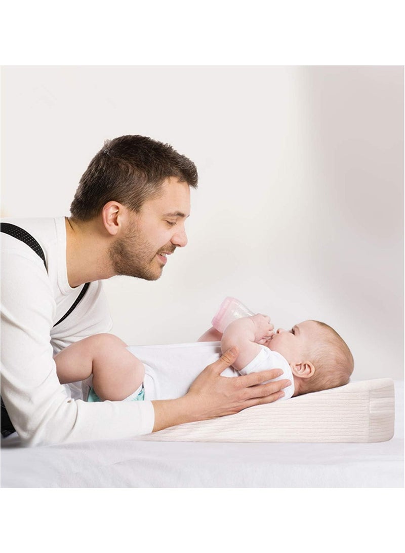 Crib Wedge for Reflux Baby Sleep Memory Foam Sleeping Wedge Nursery Pillow Infant Sleep Positioner Baby Crib Inclines Mattress 10-Degree Incline  - Image 3