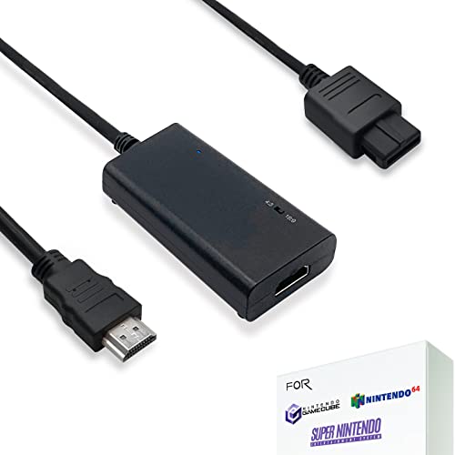 LEVELHIKE HDMI Cable for Nintendo Gamecube, Nintendo 64 N64, Super Nintendo SNES (3-in-1), GameCube/SNES/N64 to HDMI Adapter with S-Video Signal Output (Better Video Quality), HD Converter with 4:3/16:9 Switch - Image 1