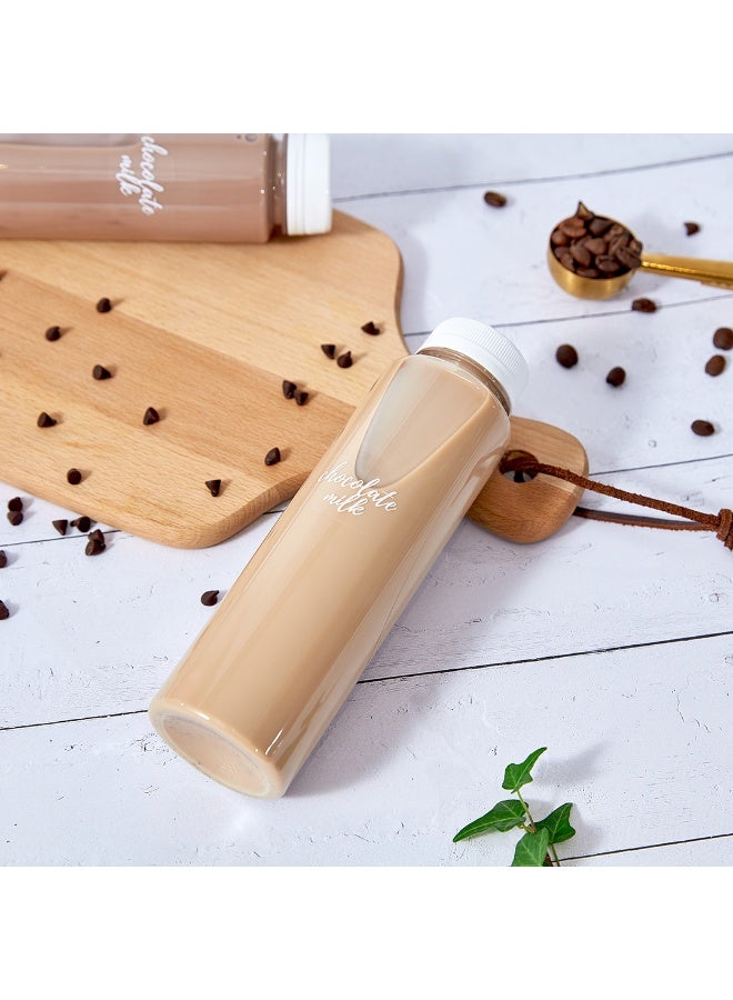 Restaurantware Label Tek 1.9 x 1 Inch Chocolate Milk Bottle Labels, 100 Water-Resistant Labels For Bottles - Self-Adhesive, Clear With White Font, Plastic Bottle Stickers, For Drink Pouches, - Image 4