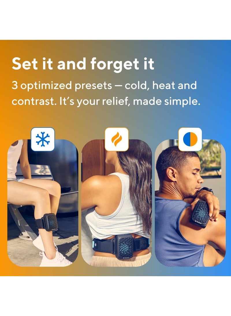 Therabody Therabody RecoveryTherm Cube Instant Heat, Cold & Contrast Therapy for Pain Relief & Exercise Recovery in Knee, Back, Shoulders & Full Body - Portable Hot and Cold Pack with Cryotherapy & Heating Pad  - Image 5
