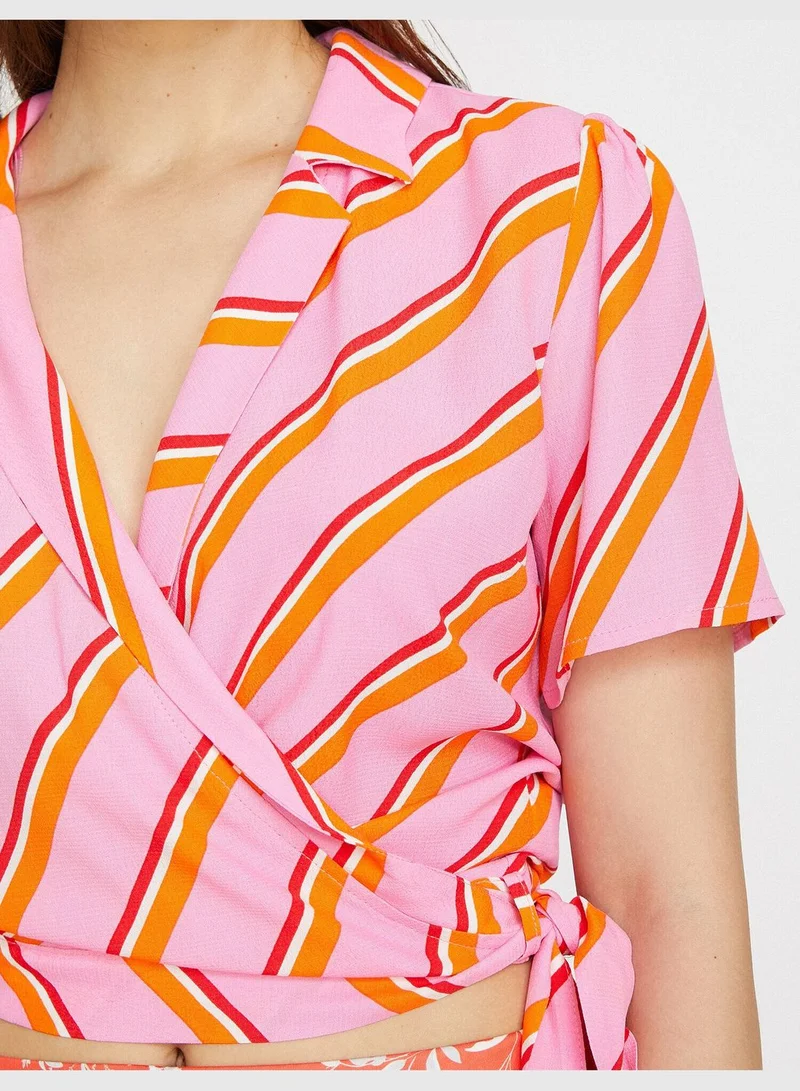 كوتون Striped Blouse