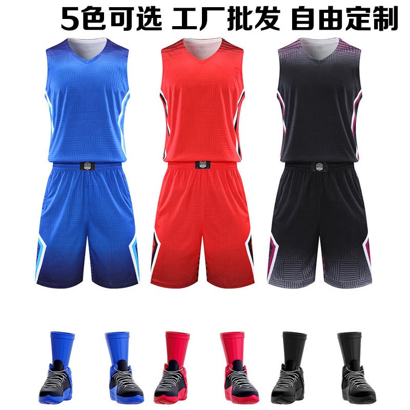 Extremely Fast New Basketball Uniform Suit Summer Basketball Jersey Adult And Children Sports Game Training Team Uniform Group - Image 2