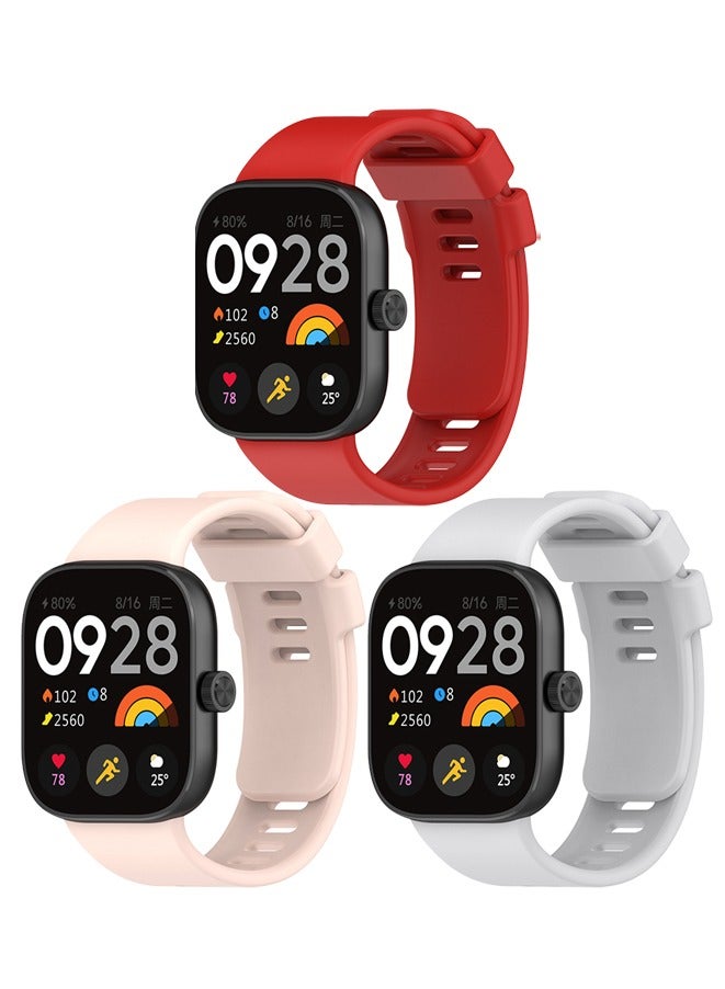 Redmi watch 5/Redmi watch4 Sport Silicone Strap for Women Men, 3 Pack Soft Silicone Strap Replacement Wristbands Compatible with Xiaomi Redmi Watch 5/Redmi Watch 4,Xiaomi band 9 pro/Xiaomi band 8 pro  - Image 1