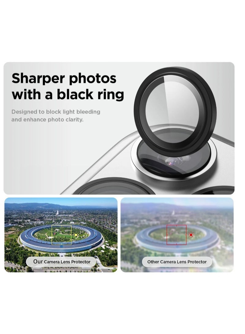 For Apple iPhone 17 Pro Max Back Camera Lens Glass Protector / Lens Shield / Scratch-Resistant Camera Glass Protector - Black - Image 5