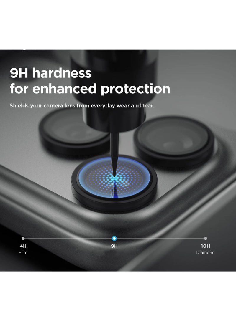 For Apple iPhone 17 Pro Max Back Camera Lens Glass Protector / Lens Shield / Scratch-Resistant Camera Glass Protector - Black - Image 4