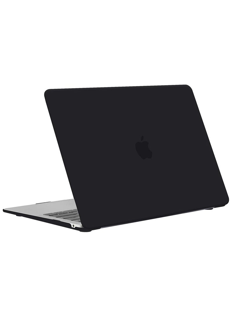 MacBook Air 13 inch Case  M1 A2337 A2179 A1932 2020 2019 2018 Release, Slim Plastic Matte Hard Cover Compatible Mac Air 13.3 inch with Retina Display (black) - Image 1