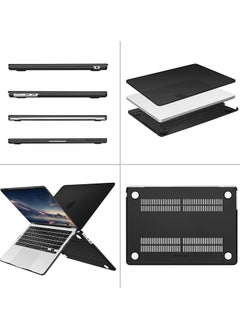 Generic MacBook Air 13 inch Case  M1 A2337 A2179 A1932 2020 2019 2018 Release, Slim Plastic Matte Hard Cover Compatible Mac Air 13.3 inch with Retina Display (black)  - Image 2