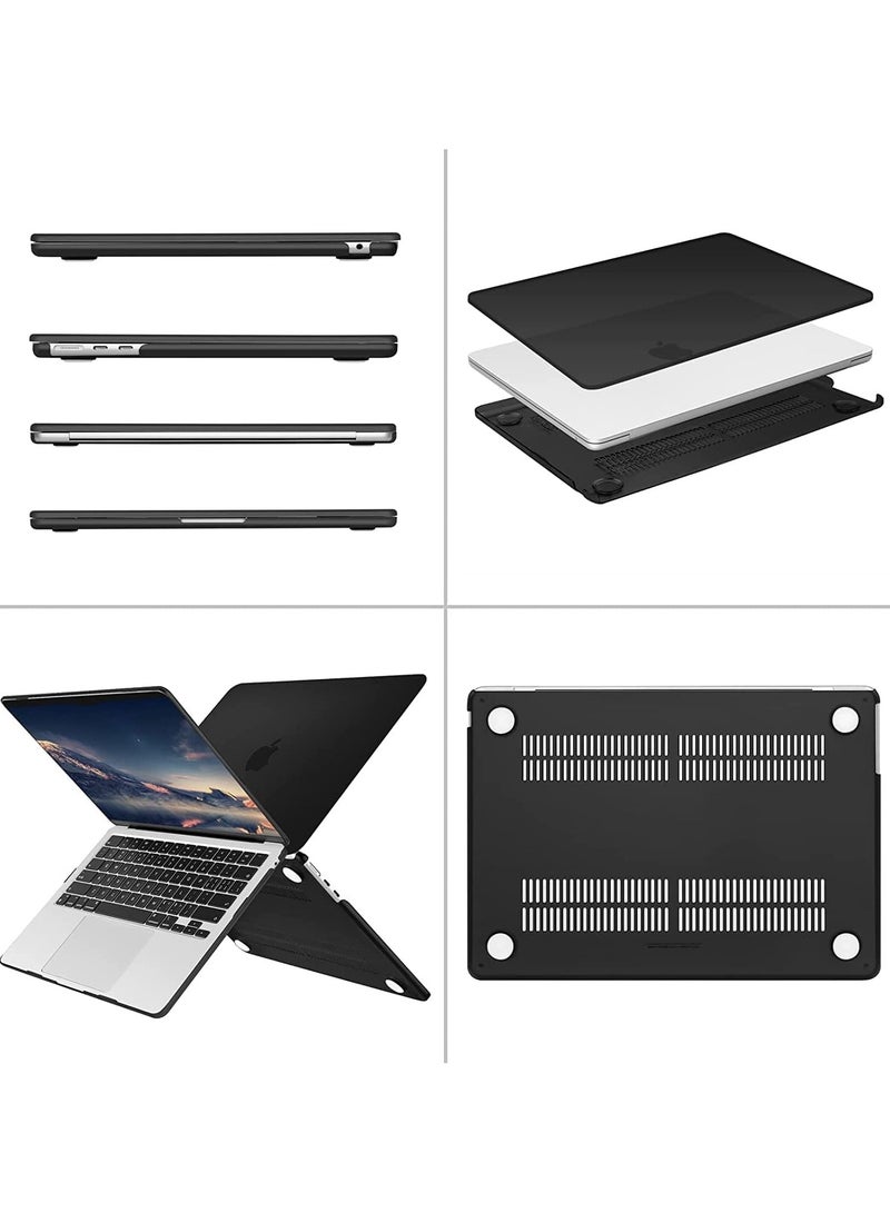 MacBook Air 13 inch Case  M1 A2337 A2179 A1932 2020 2019 2018 Release, Slim Plastic Matte Hard Cover Compatible Mac Air 13.3 inch with Retina Display (black) - Image 2