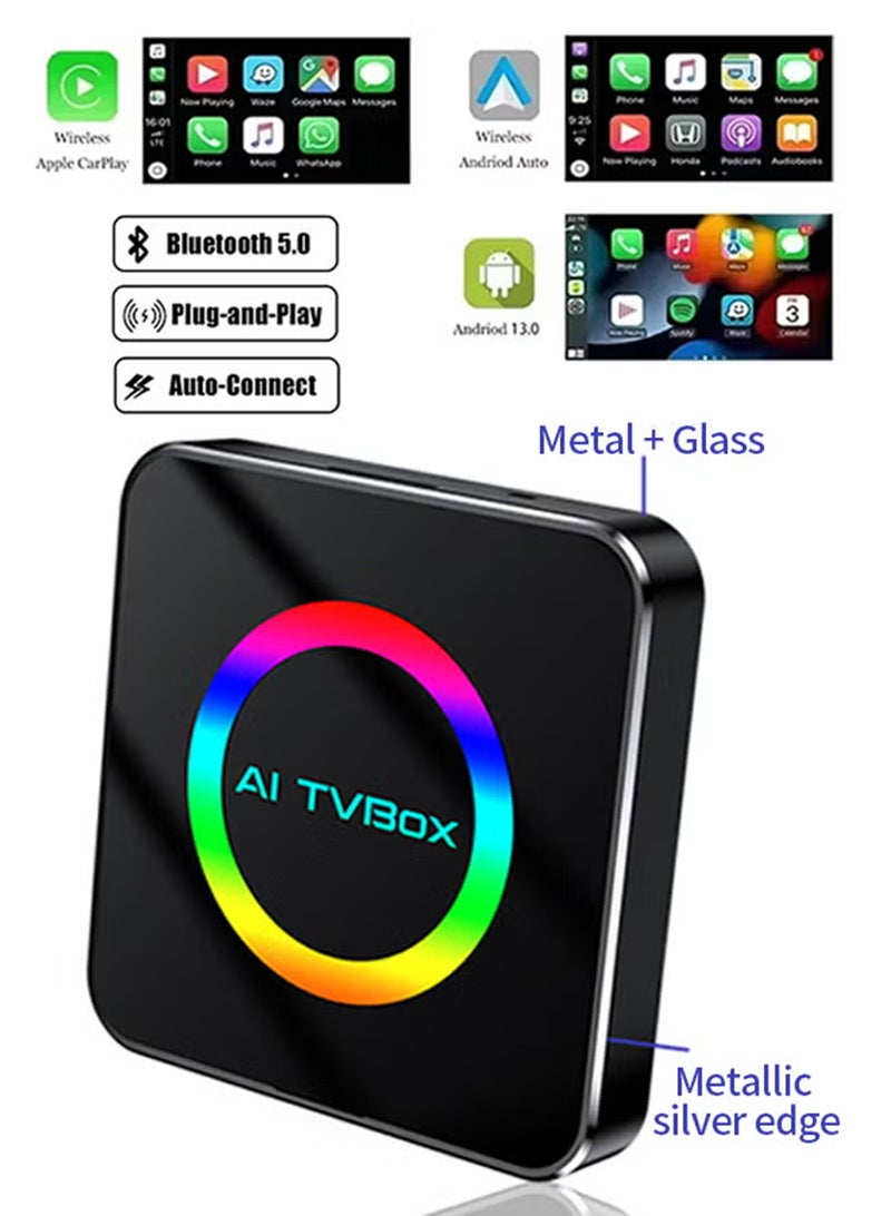 EzzySo CarPlay Ai Box Android 13 2+32G Smart Android TV Box Wireless CarPlay Android Auto Support ,with Cooling holes - Image 2
