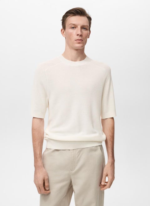 Structured Knitted T-Shirt