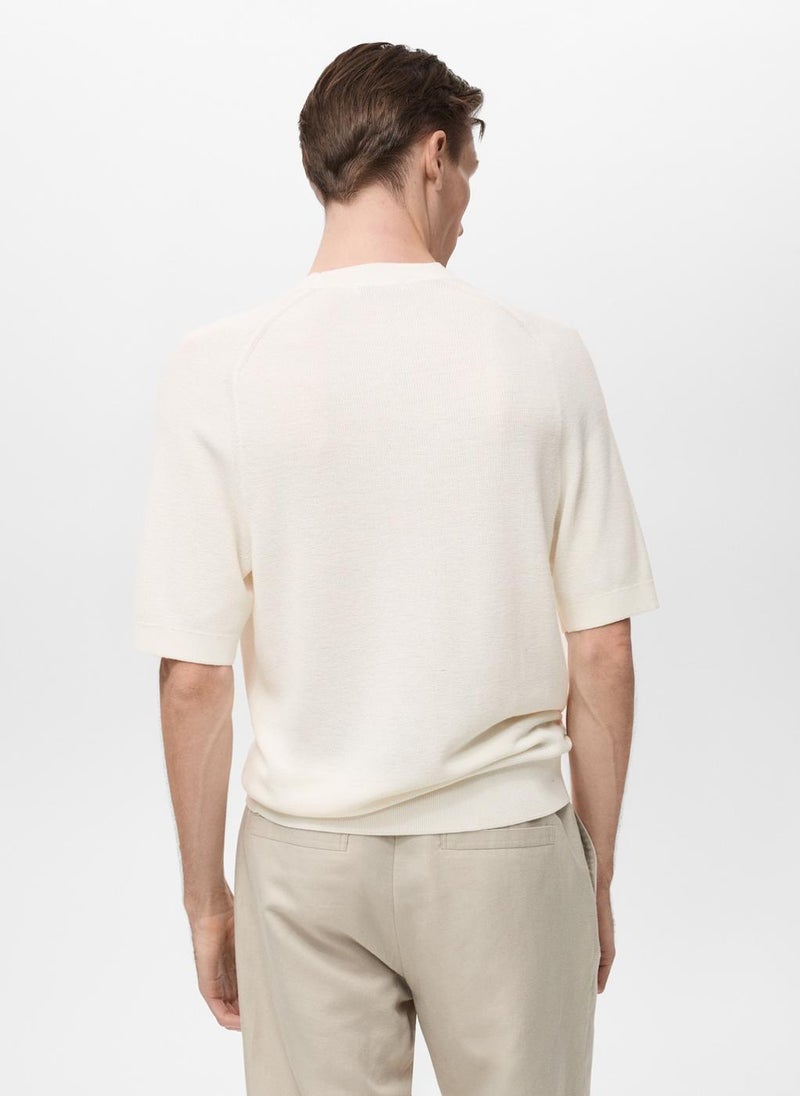 Structured Knitted T-Shirt