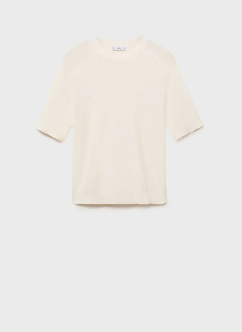 Mango Man Structured Knitted T-Shirt