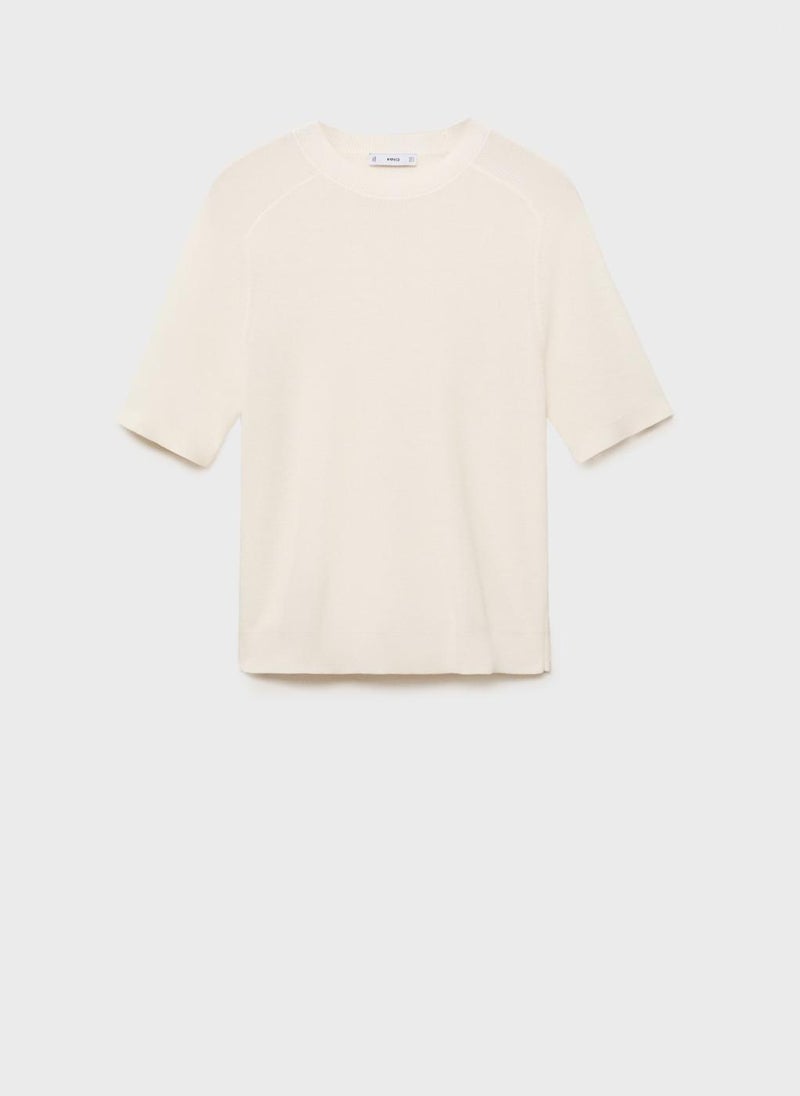 Structured Knitted T-Shirt