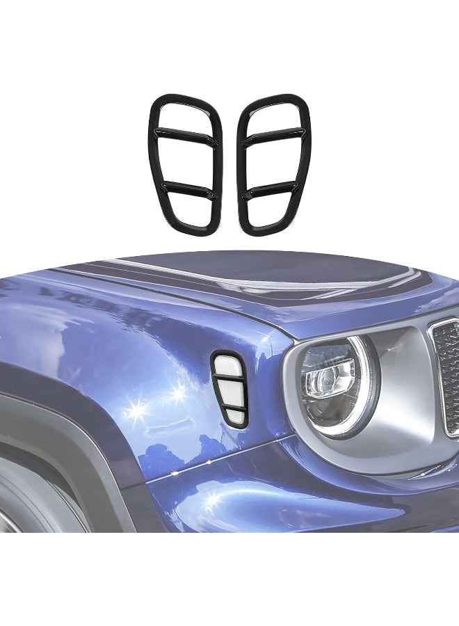 RT-TCZ RT-TCZ Signal Light Cover Turn Light Cover Trim for Jeep Renegade 2015-2020 Black - Image 1