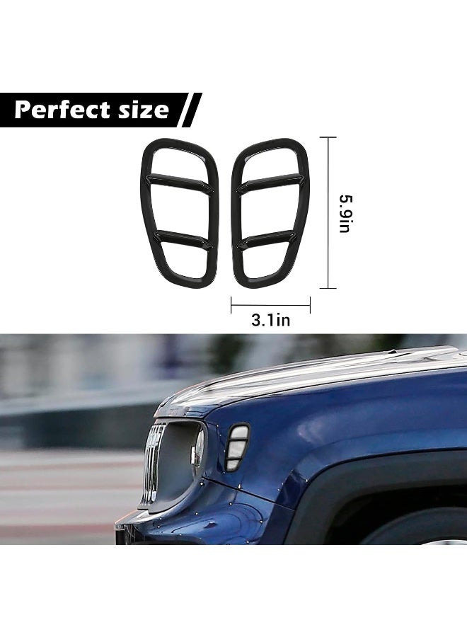RT-TCZ RT-TCZ Signal Light Cover Turn Light Cover Trim for Jeep Renegade 2015-2020 Black - Image 5