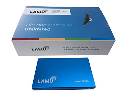 LAMU Photo Organizer 1TB - Digital Picture Manager for Windows - Software Included to Easily Organize Your Photos and Videos - Digital Photo Storage - 1 Terabytes (Sky Blue) - Image 1