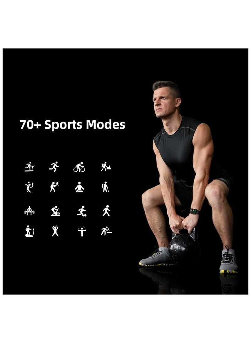 IMILAB W01-BK Waterproof Sports Smartwatch 24h Bio Tracker, 38g Lightweight, 1.69-inch Full-Touch Square Screen, 70+ Sports Modes Gold - Image 4